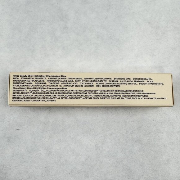 Chica Beauty Champagne Glow Highlighter Duo 3.5ml Liquid + Stick 3.5g Vegan NEW - Picture 3 of 7